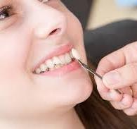Woman having a dental check up